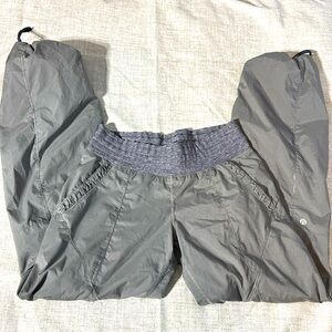 Lululemon Women Pant M Trousers Hustle Lined Grey Swift Loose Jogging Running.